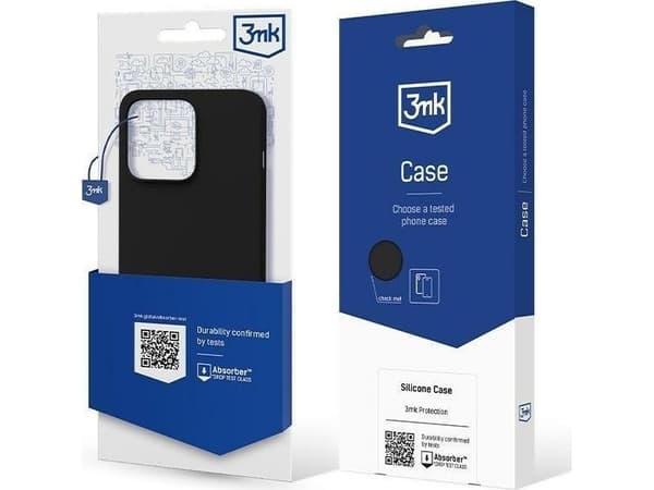 3MK Silicone Case, iPhone 12 Pro Max, Svart