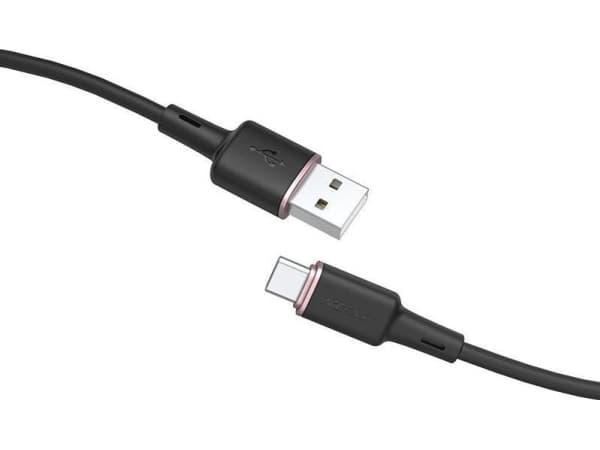Acefast USB-A - USB-C 1,2 m USB-kabel Svart (6974316280767)