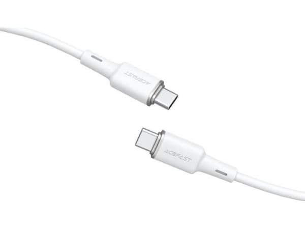 Acefast USB typ C - USB typ C-kabel 1,2 m, 60W (20V/3A) vit (C2-03 vit)