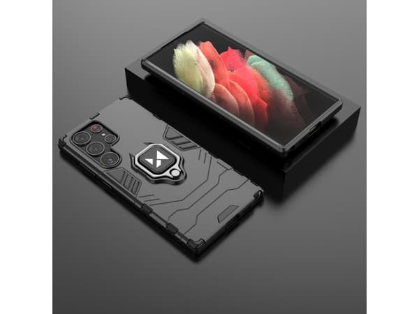Wozinsky Wozinsky Wozinsky Ring Armor tapauksessa Samsung Galaxy S23 Ultra panssaroitu tapauksessa magneettinen haltija rengas lajittelu