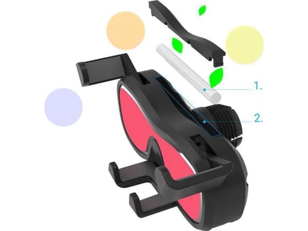 Gravity bil smarttelefonholder for luftventil med luftfrisker, svart (YC06)