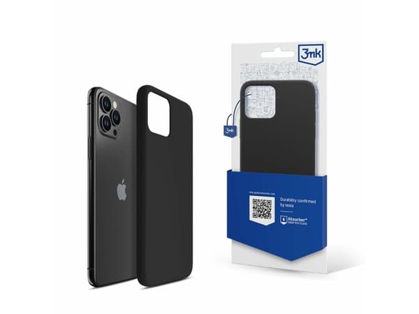 3MK Silicone Case, iPhone 11 Pro, Svart