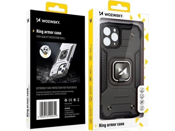 Wozinsky Wozinsky Ring Armor Armored Hybrid Deksel + Magnetisk Holder for iPhone 13 Blå