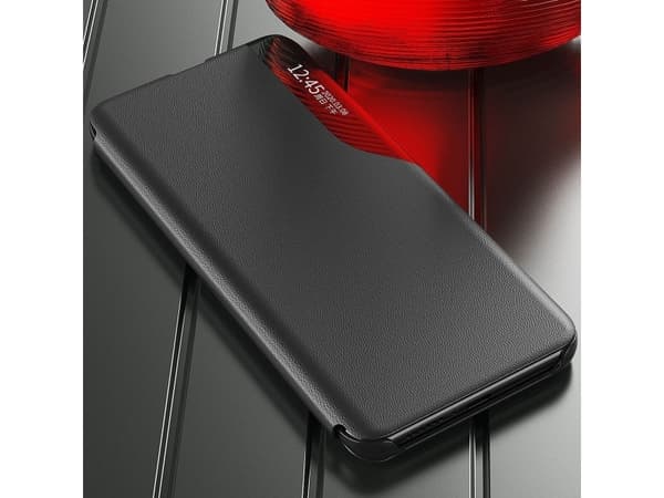 Hurtel Eco Leather View Case etui Samsung Galaxy A54 5G z klapką podstawka czarne
