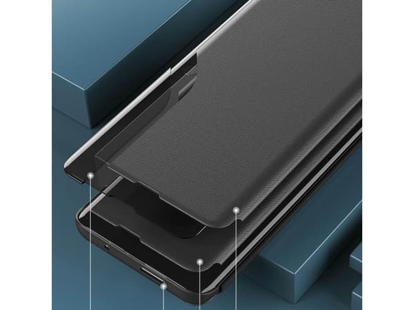 Hurtel Eco Leather View Case etui Samsung Galaxy A54 5G z klapką podstawka czarne