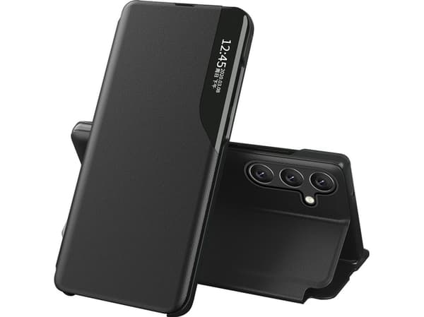 Hurtel Eco Leather View Case etui Samsung Galaxy A54 5G z klapką podstawka czarne