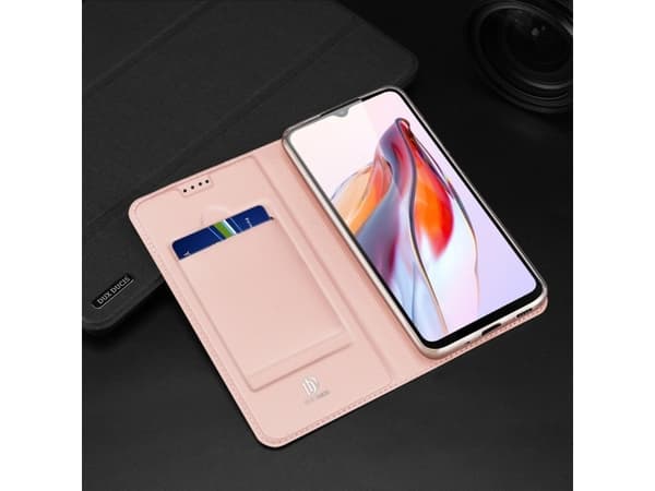 Dux Ducis DUX DUCIS SKIN PRO CASE FOR XIAOMI REDMI 11A/POCO C55/REDMI 12C FLIP COVER CARD WALLET STAND PINK