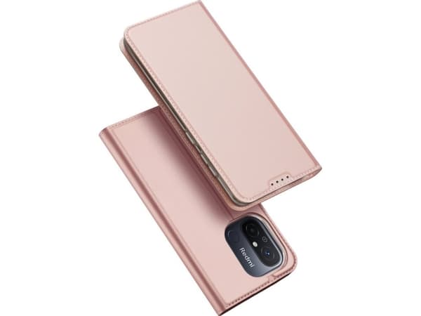 Dux Ducis DUX DUCIS SKIN PRO CASE FOR XIAOMI REDMI 11A/POCO C55/REDMI 12C FLIP COVER CARD WALLET STAND PINK