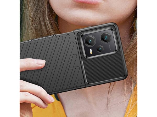 Hurtel Thunder Case fodral för Xiaomi Redmi Note 12 Pro+ silikon fodral sort