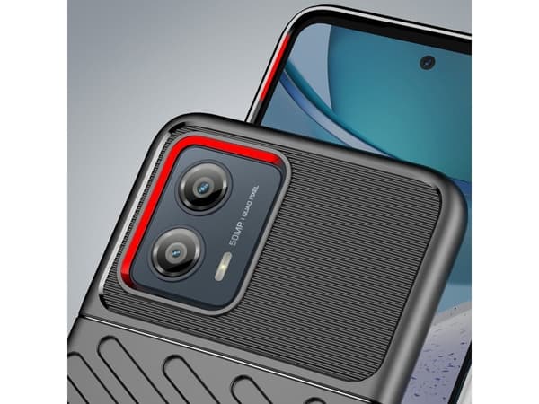 Hurtel Thunder Case veske til Motorola Moto G53 silikon pansret deksel sort