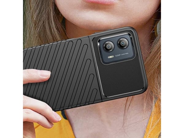 Hurtel Thunder Case veske til Motorola Moto G53 silikon pansret deksel sort