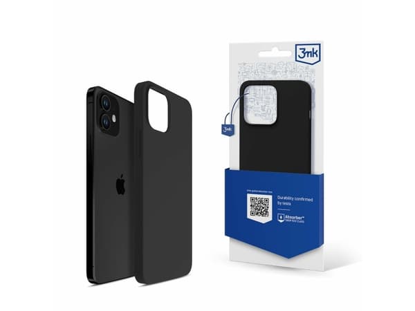 3MK Silicone Case, iPhone 12 mini, Svart