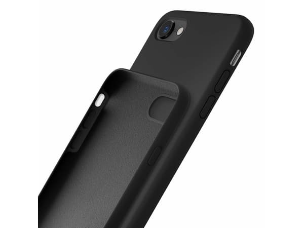 3MK Silicone Case, iPhone 7/8/SE 2020/2022, Sort