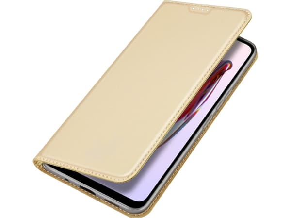 Dux Ducis Dux Ducis Skin Pro fodral för Xiaomi Redmi 11A / Poco C55 / Redmi 12C flip cover kort plånbok stativ guld
