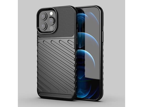 Hurtel Thunder Case Joustava panssaroitu kotelo Iphone 13 Pro Max Musta