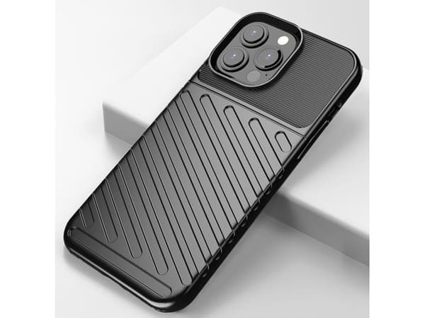 Hurtel Thunder Case Joustava panssaroitu kotelo Iphone 13 Pro Max Musta