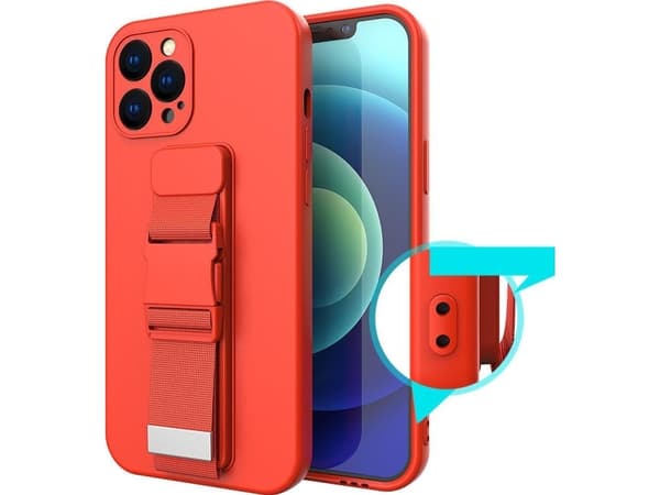 Hurtel Rope fodral gel fodral med nyckelband kedja handväska nyckelband iPhone 13 Pro lila