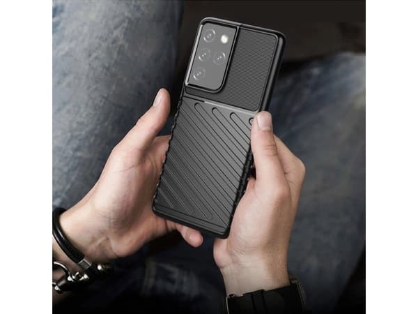 Hurtel Thunder Case joustava panssaroitu suojakotelo Samsung Galaxy S22 Ultra musta