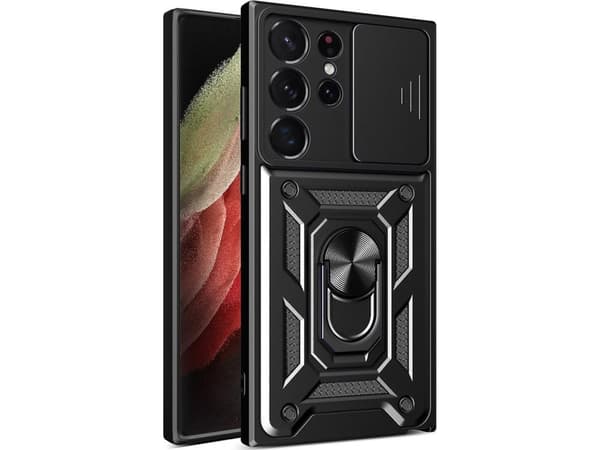 Hurtel Hybrid Armor Camshield tapauksessa Samsung Galaxy S23 Ultra panssaroitu tapauksessa kameran suojus lajittelu
