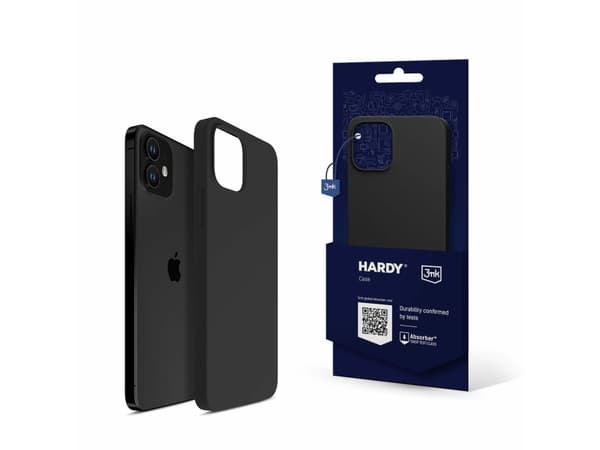 3MK HARDY Case, iPhone 12, Svart