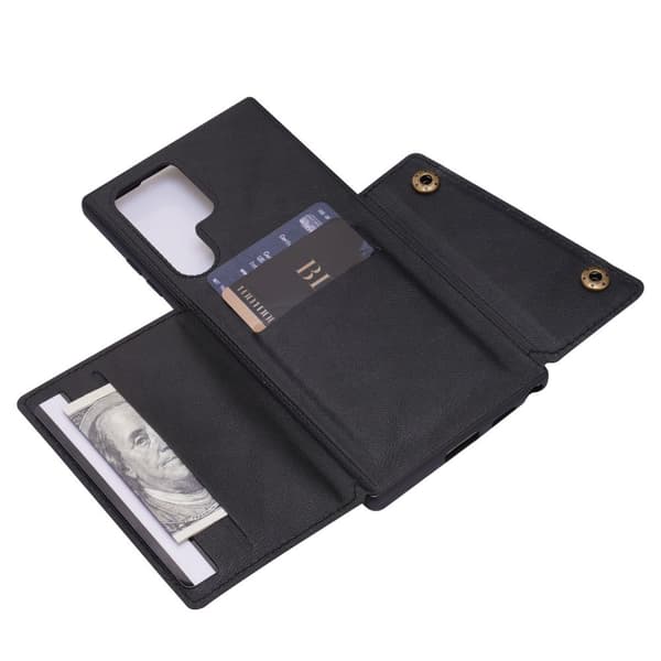 Samsung Galaxy S22 Ultra - Stilrent & Gediget Skal med Kortfack