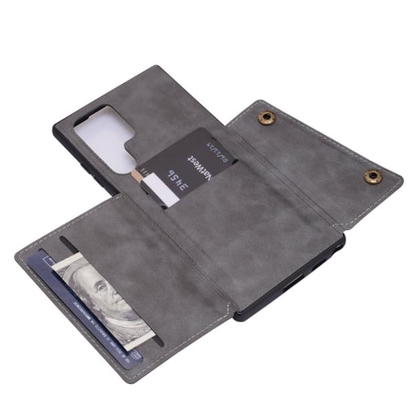 Samsung Galaxy S22 Ultra - Stilrent & Gediget Skal med Kortfack