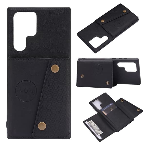 Samsung Galaxy S22 Ultra - Stilrent & Gediget Skal med Kortfack