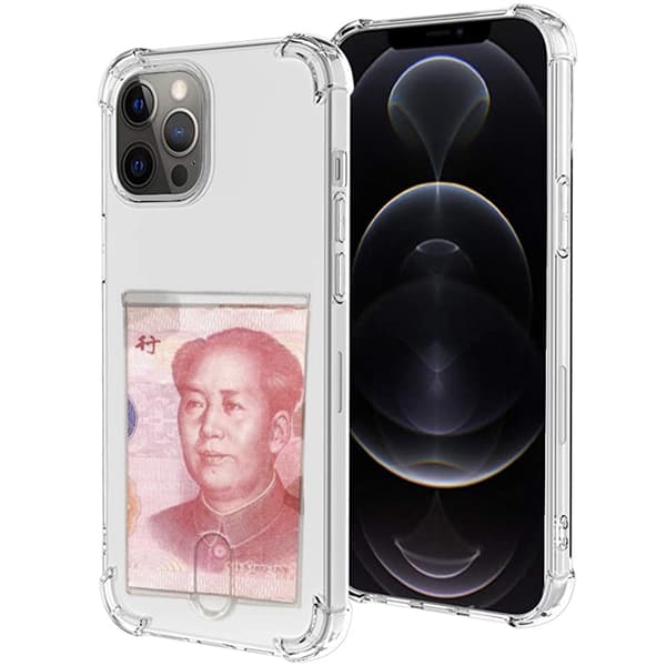 iPhone 12 Pro - Stilsäkert & Smidigt Silikonskal med Kortfack