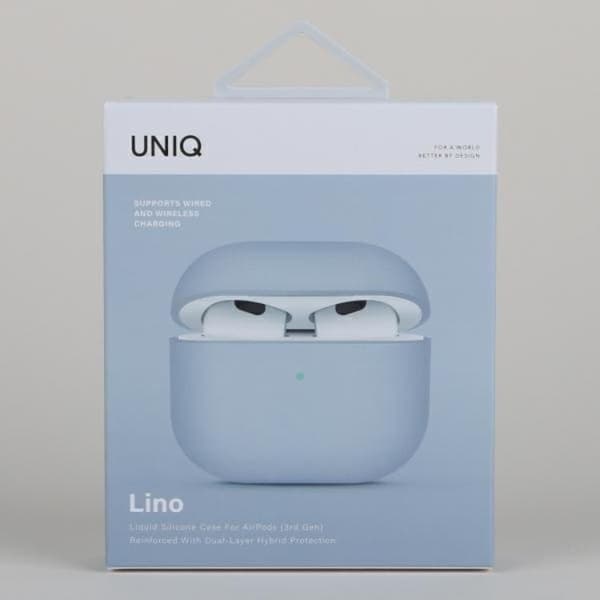 UNIQ AirPods 3 Skal Lino Silicone - Blå
