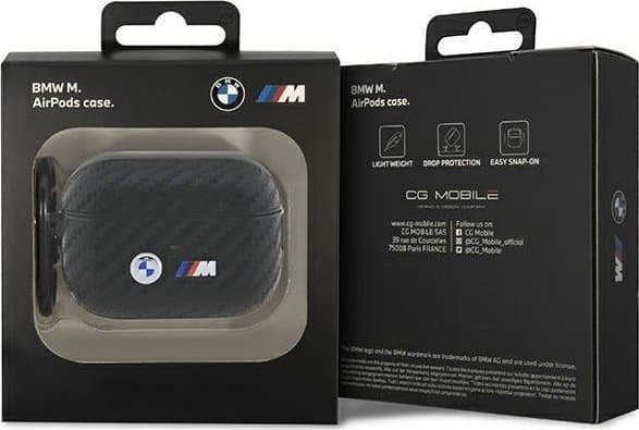 BMW BMW BMAP2WMPUCA2 AirPods Pro 2 gen cover czarny/black Carbon Double Metal Logo