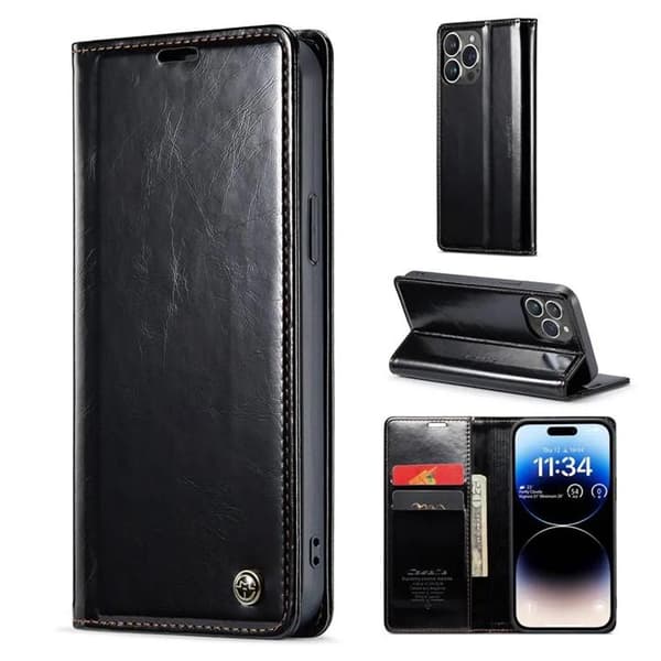 CASEME iPhone 14 Pro Max Plånboksfodral - Svart