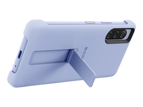Sony XQZ-CBDC - Baksidesskydd för mobiltelefon - med ställ - polyuretan, polykarbonat, SORPLAS - lavendel - för XPERIA 10 V