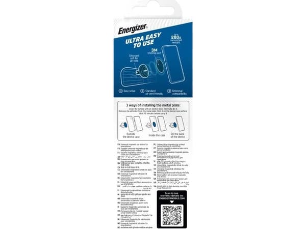 Energizer Ultimate - Magneettinen autoteline puhelimelle (musta)