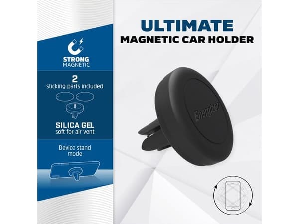 Energizer Ultimate - Magneettinen autoteline puhelimelle (musta)