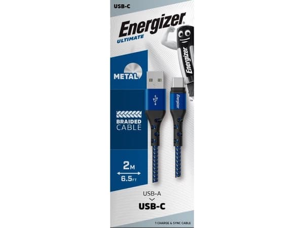 Energizer USB Cable Energizer Ultimate - USB-A to USB-C Connecting Cable 2m (Blue)
