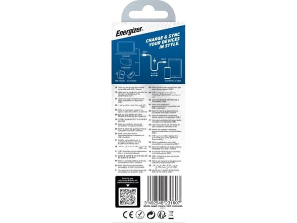 Energizer Ultimate - USB-A til USB-C-tilkoblingskabel 2m (rød)