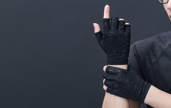RockBros Fingerløse sykkelhansker Rockbros S202BKL (sort)