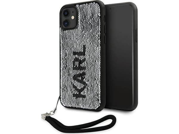 Karl Lagerfeld KLHCN61PSQRKS iPhone 11 / Xr 6.1" silver/silver hardcase Paljetter Sladd