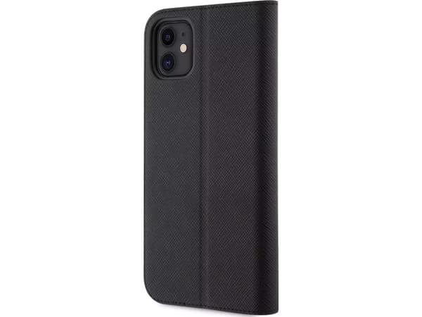 Karl Lagerfeld PU Saffiano Karl og Choupette NFT Flip-deksel til iPhone 11 Svart