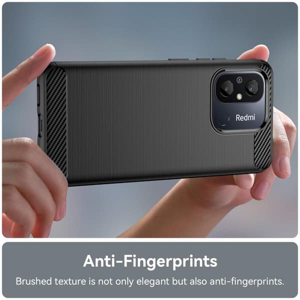 Carbon Fiber Texture TPU Cover for För Xiaomi Redmi 12C