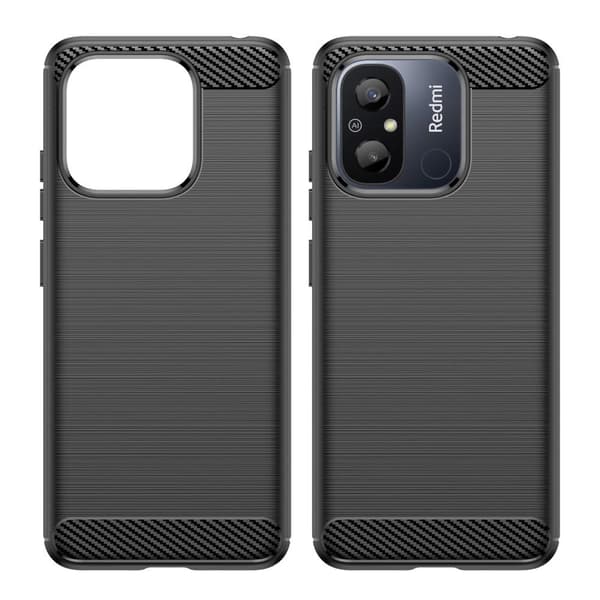 Carbon Fiber Texture TPU Cover for För Xiaomi Redmi 12C