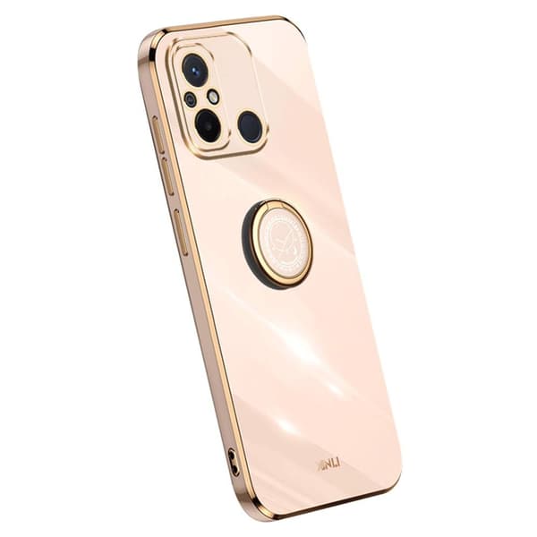 XINLI til Xiaomi Redmi 12C Ring Stativetui TPU Cover - Pink