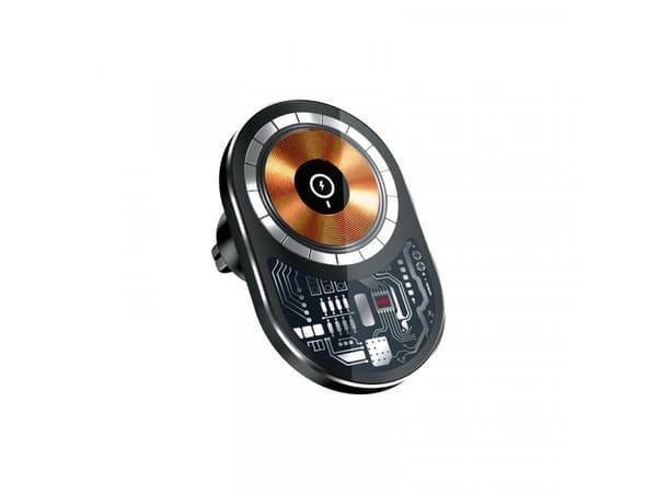 WEKOME WP-U202 Vanguard Series - Magnetisk bilholder med 15W MagSafe trådløs lading (svart)