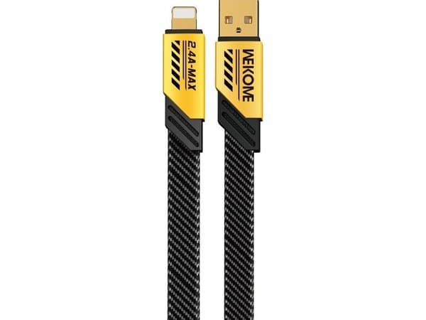 WEKOME WDC-190 Mecha Series - USB-A til lynrask ladetilkoblingskabel 1 m (gul)