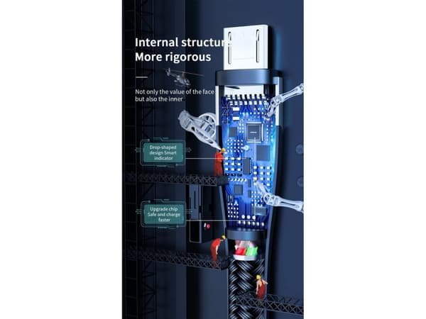 Joyroom USB-kaapeli USB 3A pikalatauskaapeli Micro USB 1.2m Joyroom S-M411 (musta)