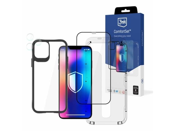 3MK Comfort Set 4in1 iPhone 12 Pro 6.1" suojatarvikkeet 4in1