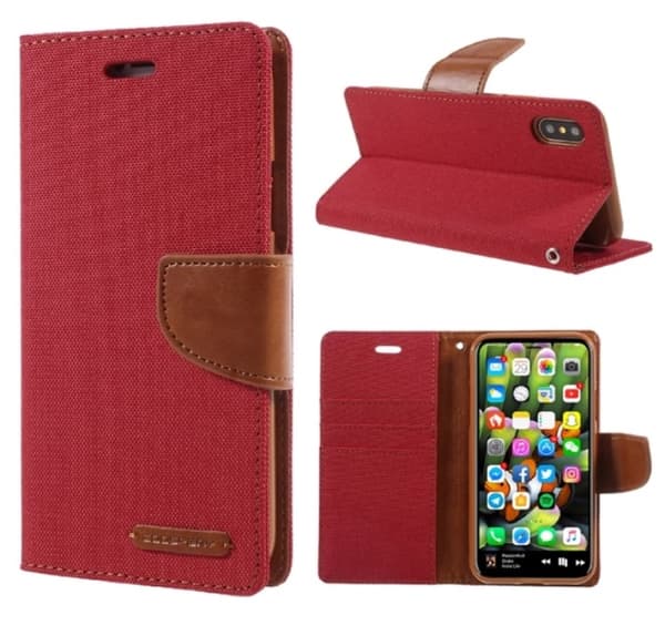 Stilrent iPhone X Plånboksfodral Röd