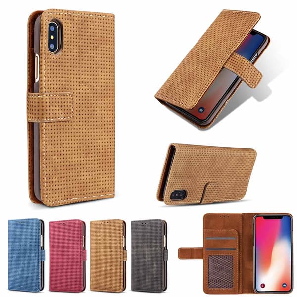 Plånboksfodral i Retrodesign (LEMAN) - iPhone XS Max