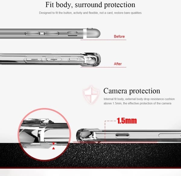 Smart Skyddsskal med Hörs-Airbags för iPhone X/XS