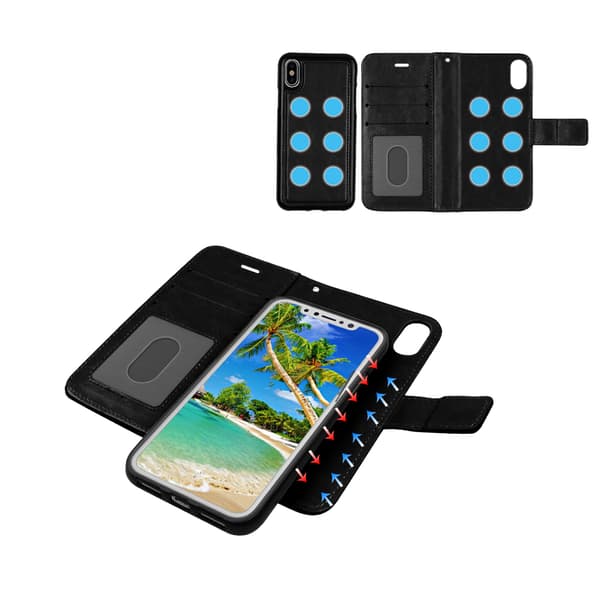 Praktisk Plånboksfodral med Skalfunktion - iPhone X/XS